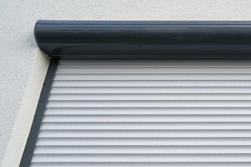 Roller shutter on residential window or patio opening
