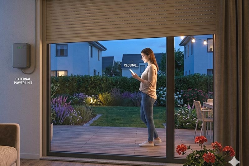 Modern home with premium roller shutters