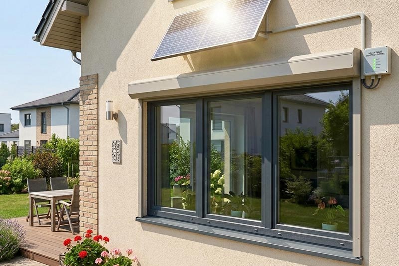 Residential home suitable for roller shutter automation