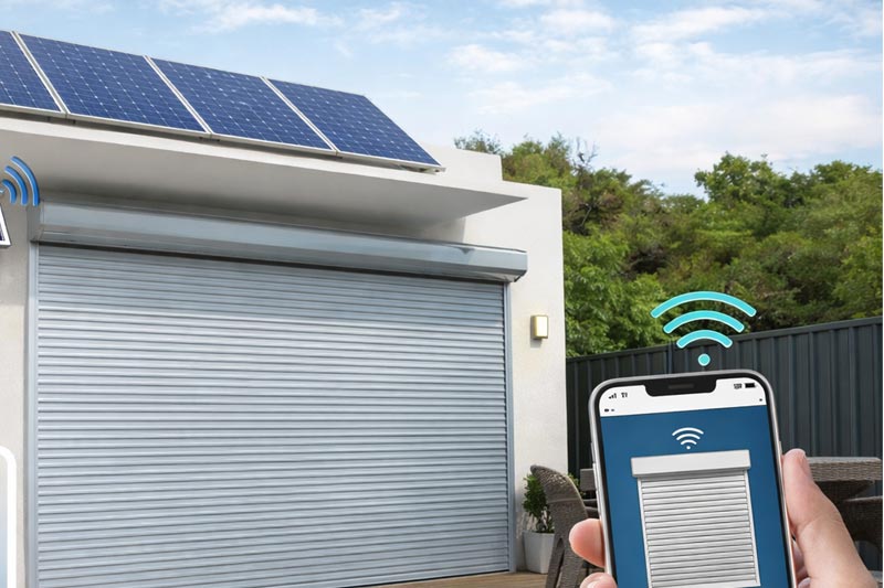 Modern home with energy-efficient roller shutter system
